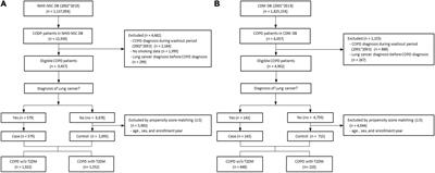 Association of type 2 diabetes mellitus with lung cancer in patients with chronic obstructive pulmonary disease
